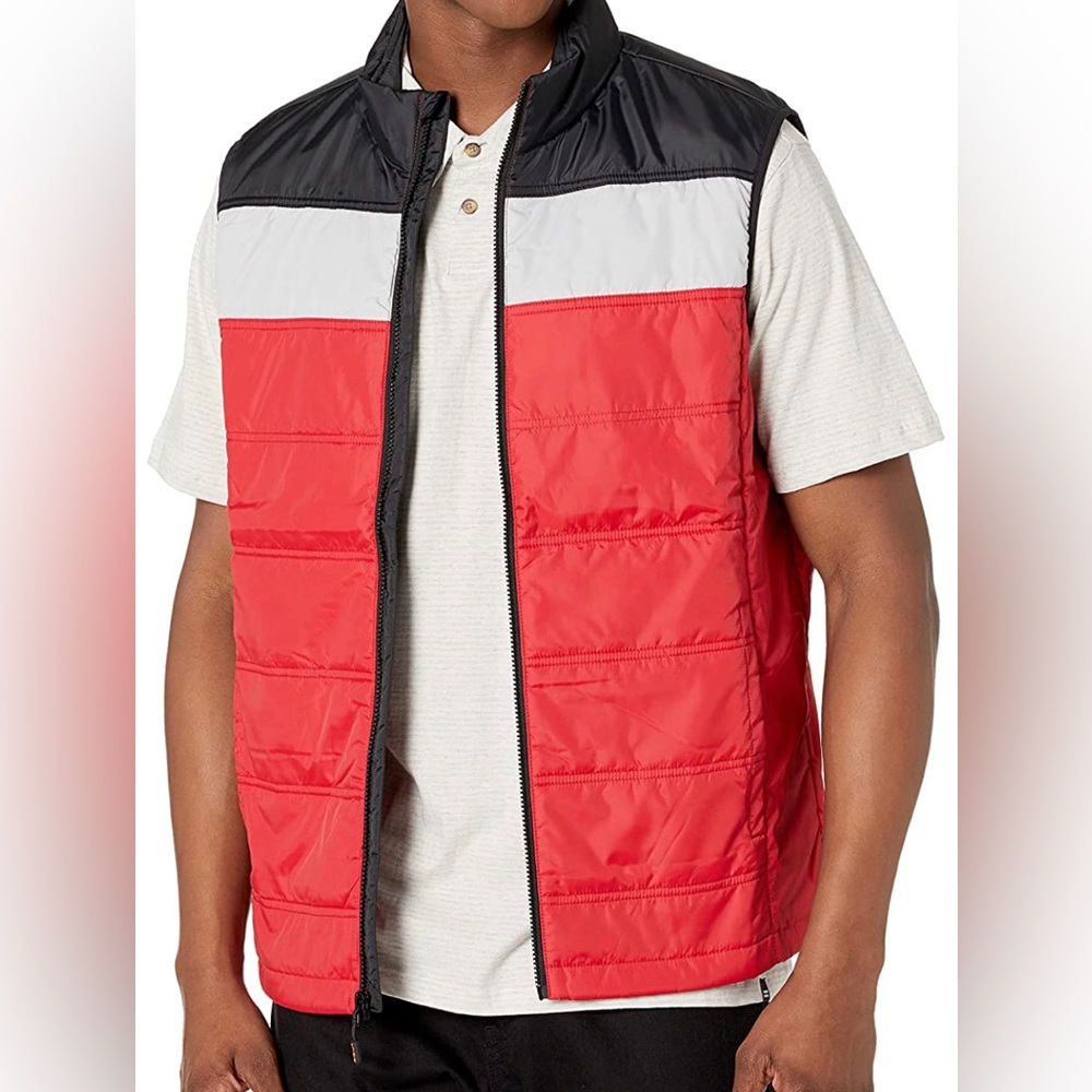 Men Wind Resistant Colorblock Vest-New